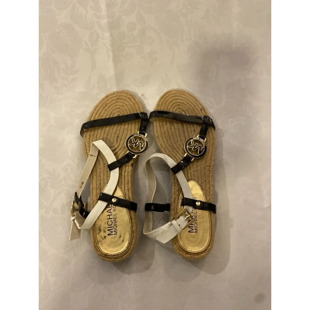 Michael Kors MK Hope Sandals Women’s 6.5 Charm Espadrille